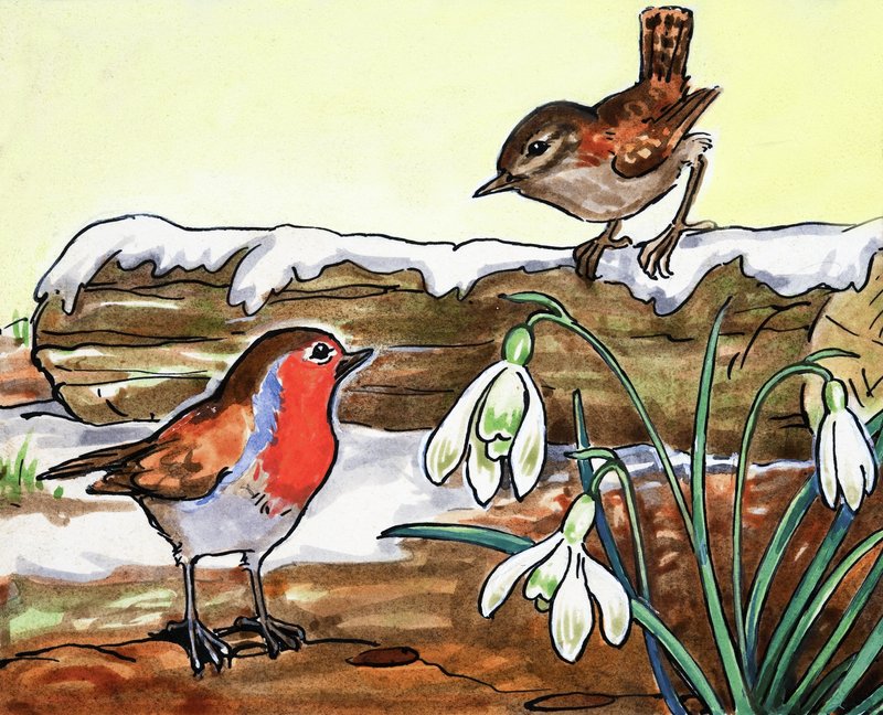 Robin Redbreast och Jenny Wren av English School