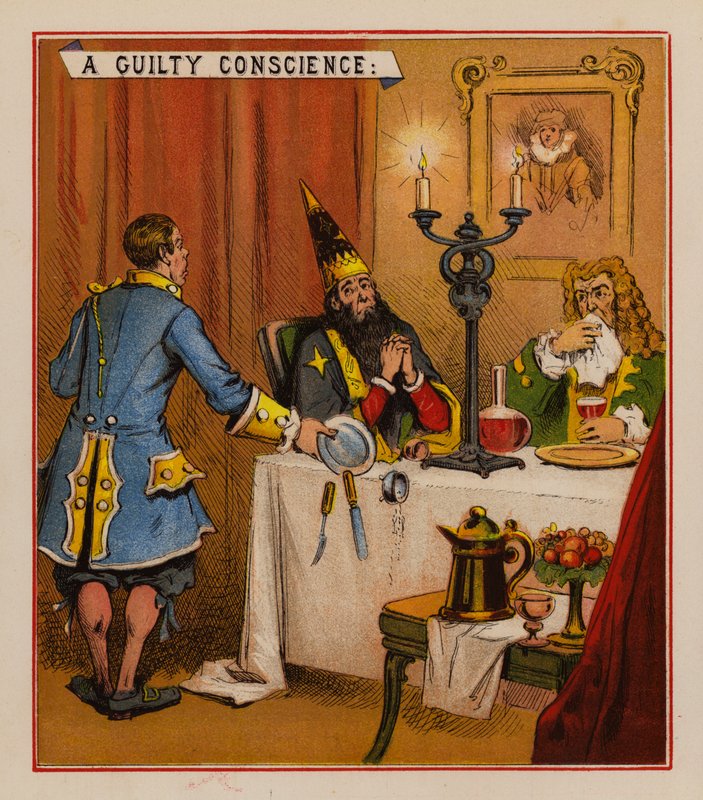 Robin The Conjuror (litho i färg) av English School