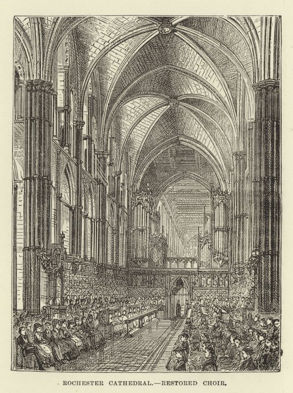 Rochester Cathedral, restaurerad kör av English School