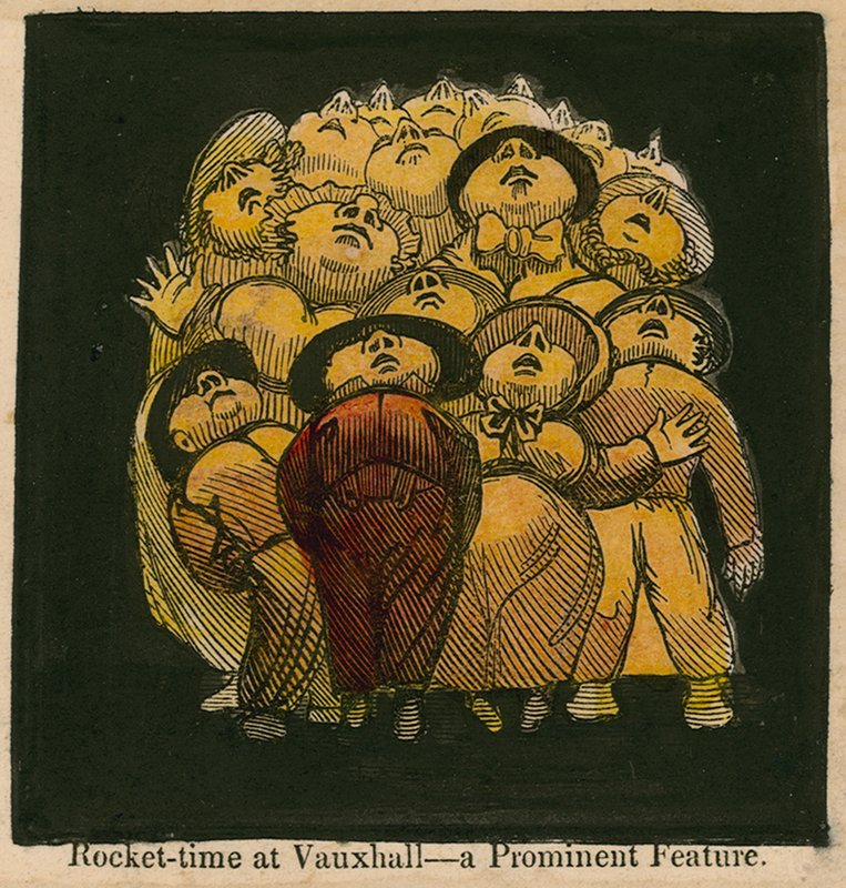 Rakettid vid Vauxhall Gardens, London av English School