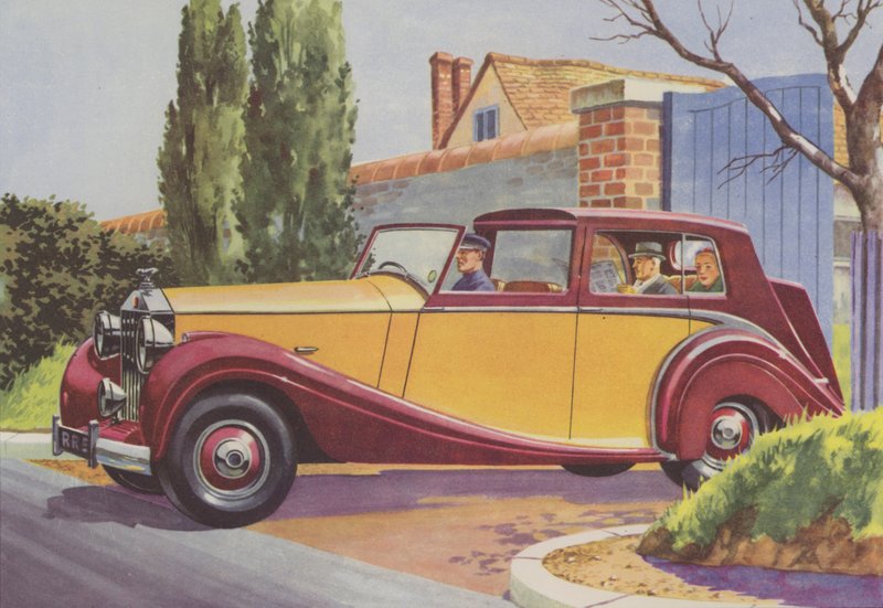 Rolls-Royce (färglitografi) av English School