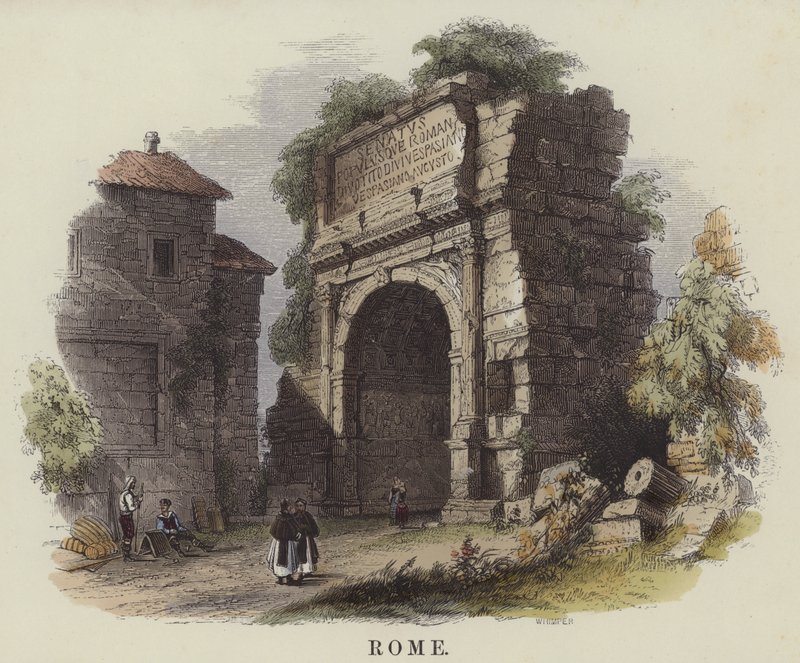 Rom (färgad gravyr) av English School