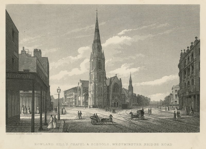 Rowland Hills Chapel and Schools, Westminster Bridge Road, Lambeth av English School