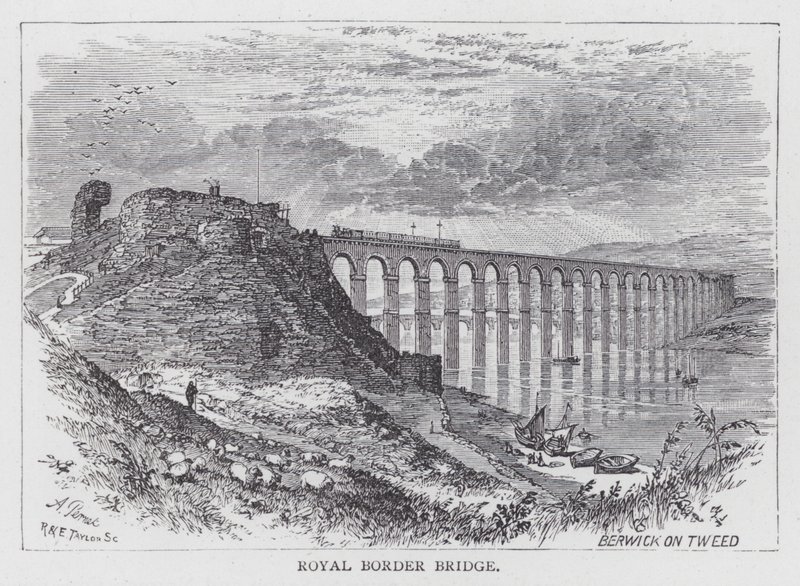 Royal Border Bridge (gravyr) av English School