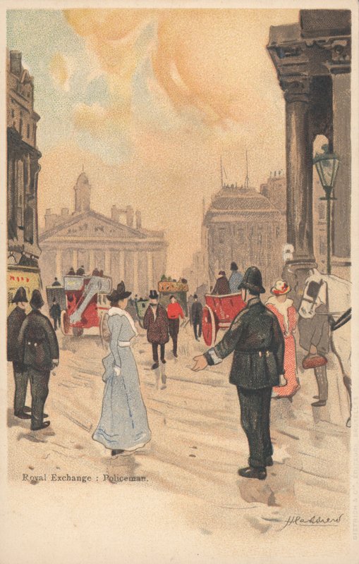 Royal Exchange, London, polis av English School