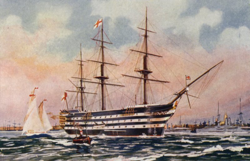 Royal Naval Barracks, Chatham: HMS Victory, Nelsons flaggskepp i Trafalgar av English School