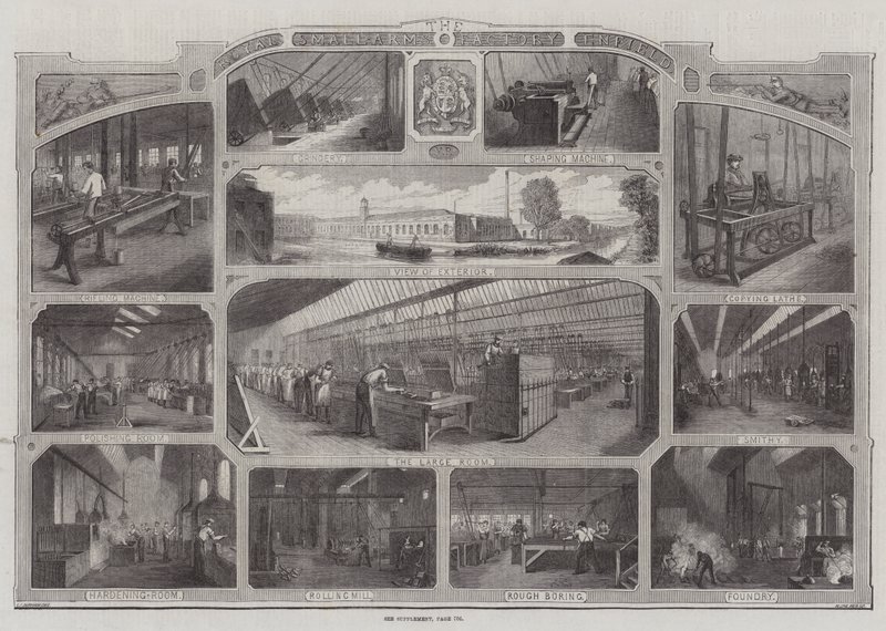 Royal Small Arms Factory i Enfield (gravyr) av English School