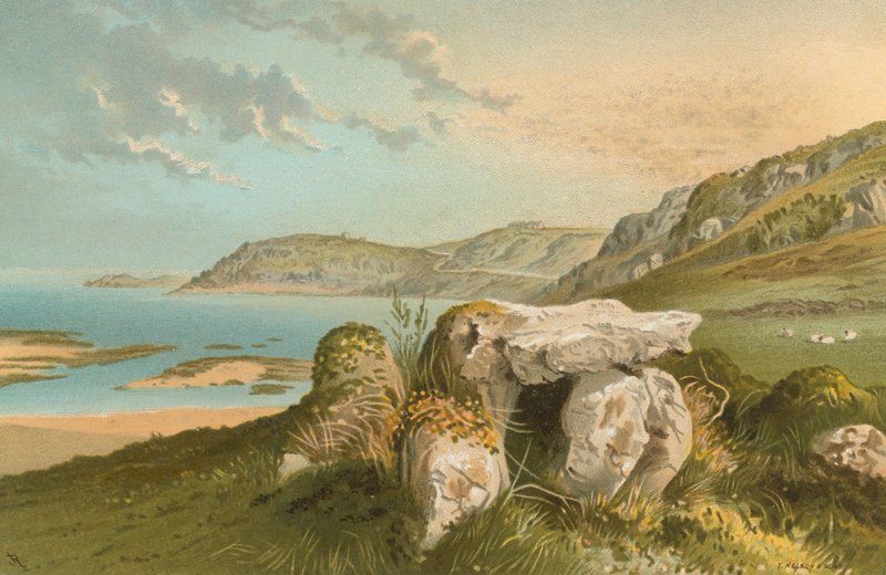 Rozel Bay och Druidical Remains--Jersey av English School