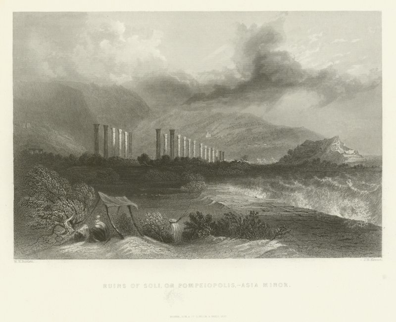 Ruinerna av Soli, eller Pompeiopolis, Mindre Asien, 1837 av English School