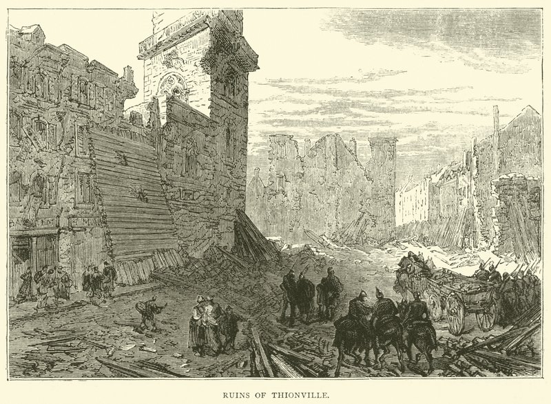 Ruinerna av Thionville, december 1870 av English School