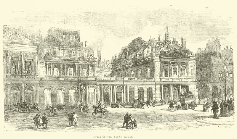 Ruinerna av Palais Royal, maj 1871 av English School
