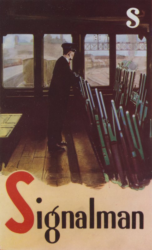 S, Signalman (färglitografi) av English School