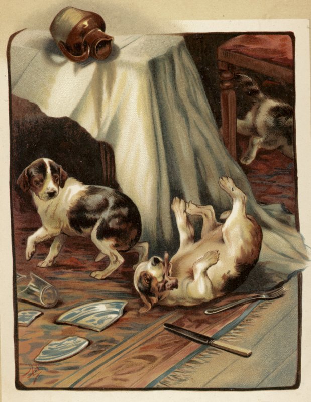 Sorgligt slut (chromolitho) av English School