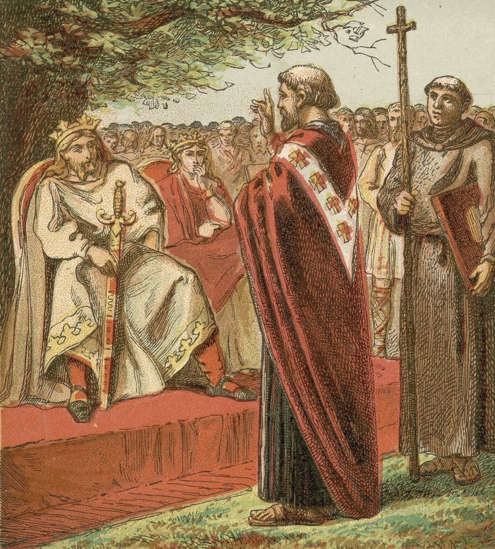 Saint Augustine och saxarna av English School