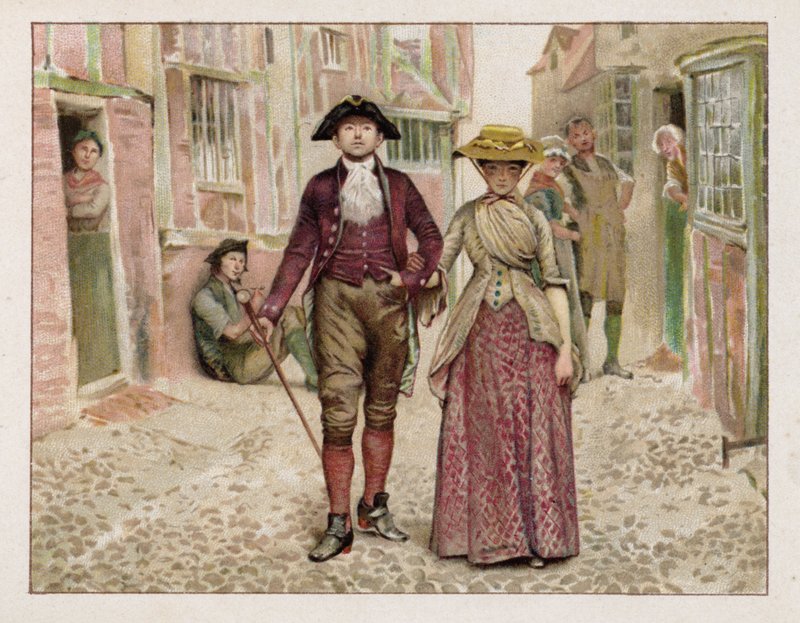 Sally i vår gränd (färg litho) av English School