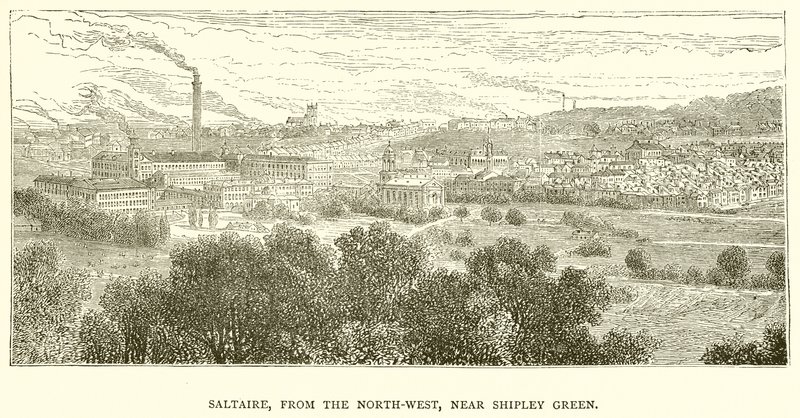 Saltaire, från nordväst, nära Shipley Green av English School