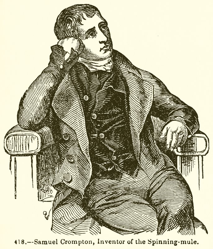 Samuel Crompton, uppfinnare av Spinning-Mule av English School