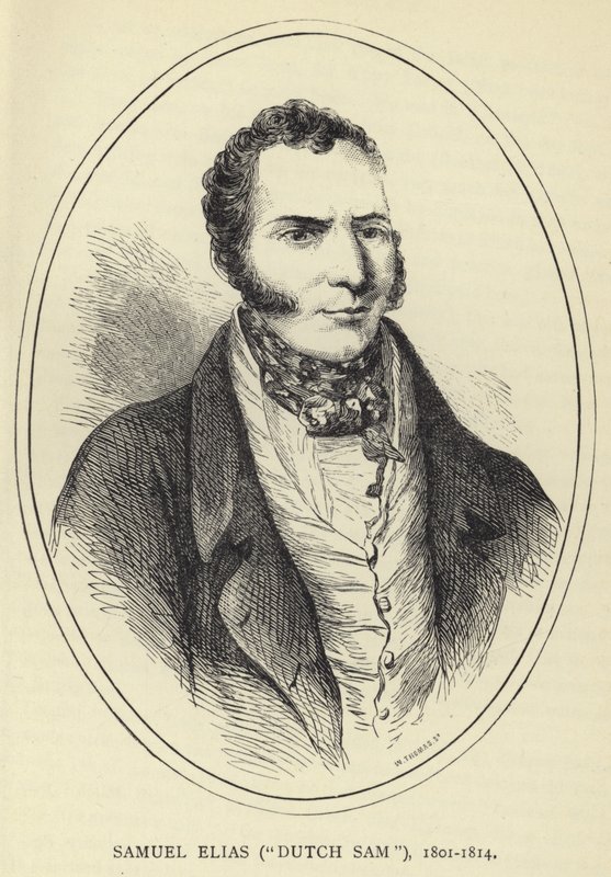 Samuel Elias, holländska Sam, 1801-1814 av English School
