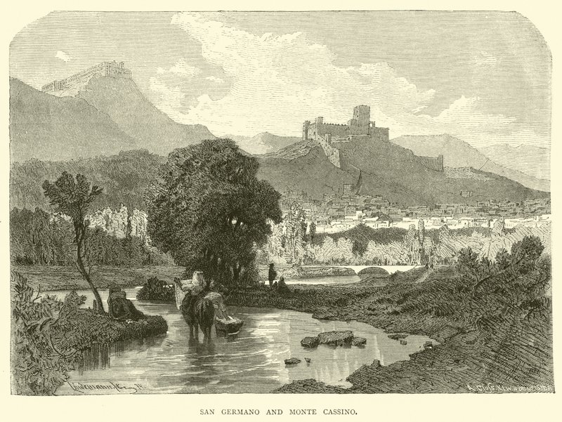 San Germano och Monte Cassino av English School