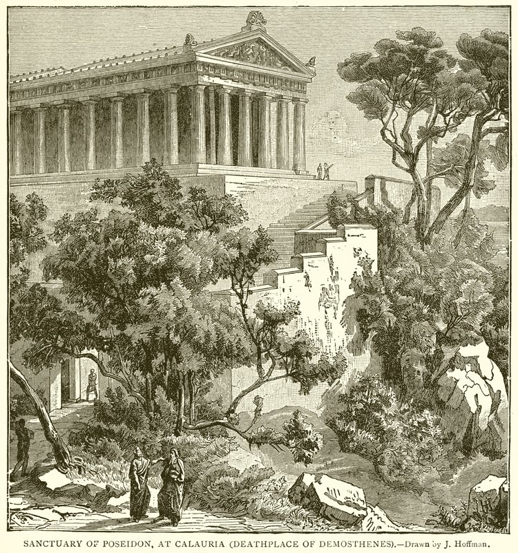 Sanctuary of Poseidon, i Calauria (Demosthenes dödsplats) av English School