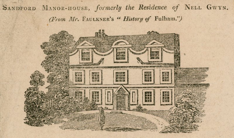 Sandford Manor House, Fulham, London, tidigare bostad för Nell Gwynne av English School