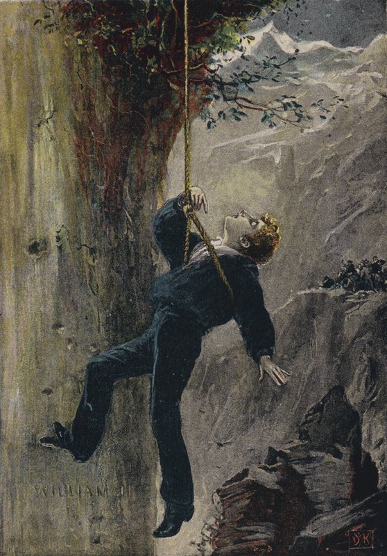 Sparad. Illustration från The Natural Bridge, eller One Niche the Highest, av Elihu Burritt (färg litho) av English School