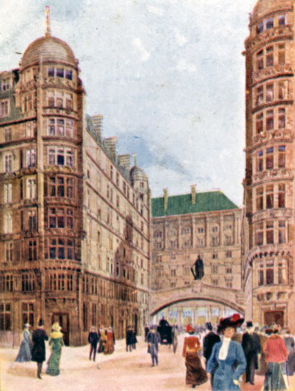 Savoy Hotel, London (färg litho) av English School