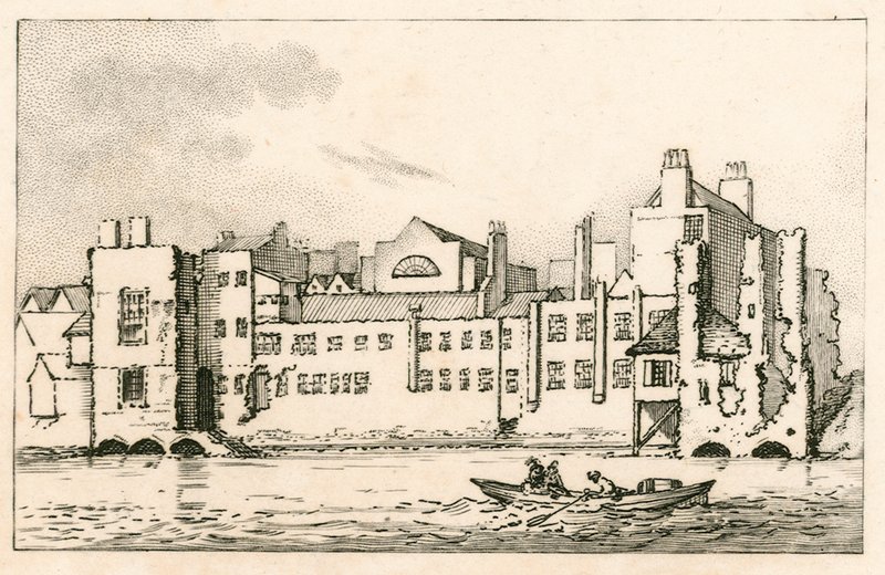 Savoy, London, som det är för närvarande, 1792 av English School