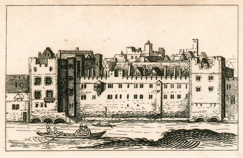 Savoy, London, som det var år 1650, från en etsning av W Holler av English School