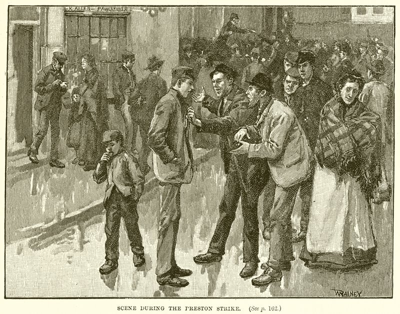 Scen under Preston Strike av English School