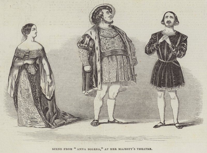 Scen från "Anna Bolena," på Her Majesty