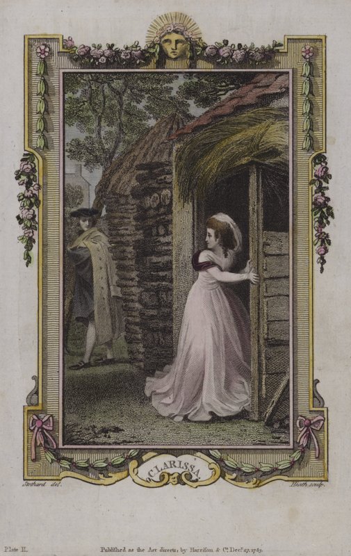 Scen från Clarissa, av Samuel Richardson av English School