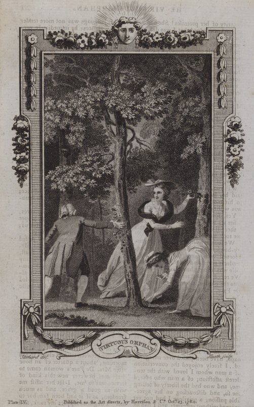 Scen från The Virtuous Orphan, av Mary Collyer av English School