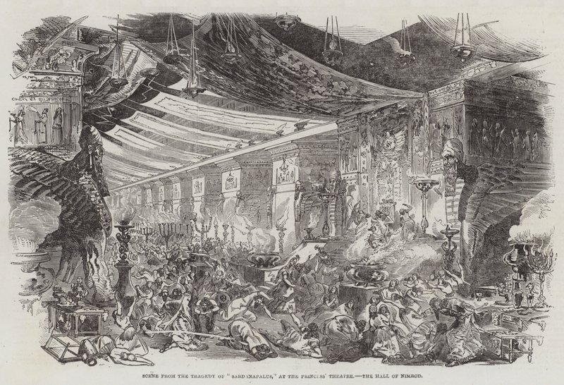 Scen från tragedin om "Sardanapalus," på Princess