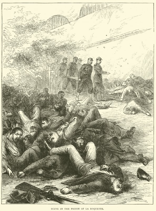 Scen i fängelset i La Roquette, 1871 av English School