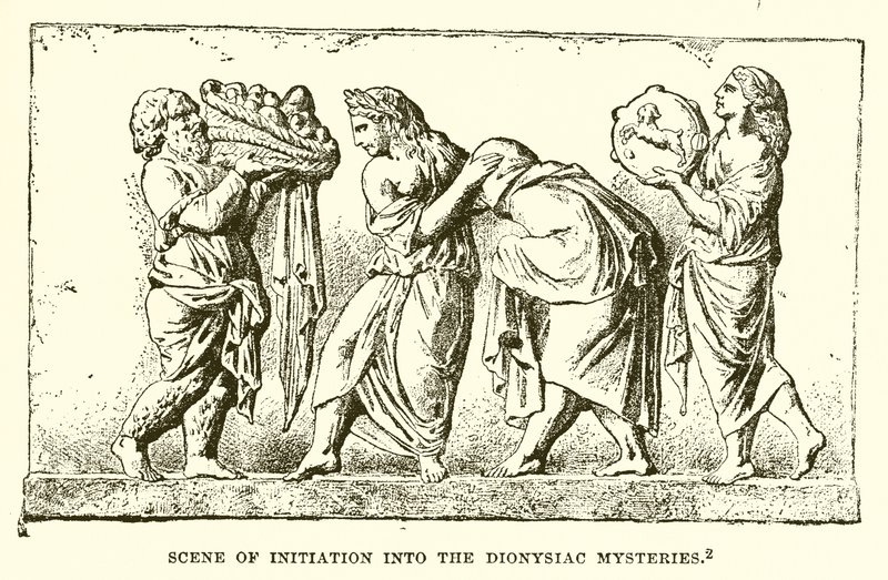Scen för initiering i de dionysiska mysterierna av English School