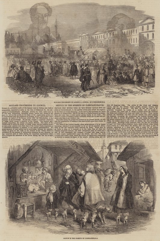 Scener i Konstantinopel (gravyr) av English School