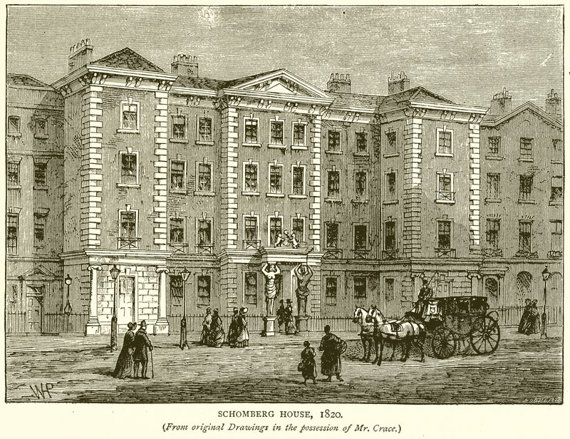 Schombergs hus, 1820 av English School