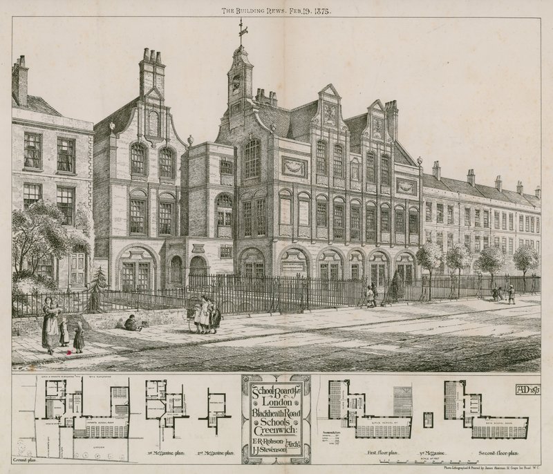 Skolstyrelsen för London, Blackheath Road Schools, Greenwich, London av English School