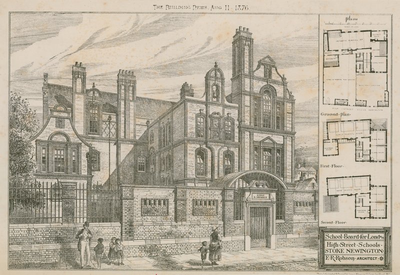 Skolstyrelsen för London, High Street Schools, Stoke Newington, London av English School