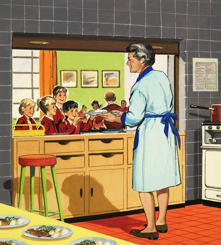 Skolmiddag dam av English School