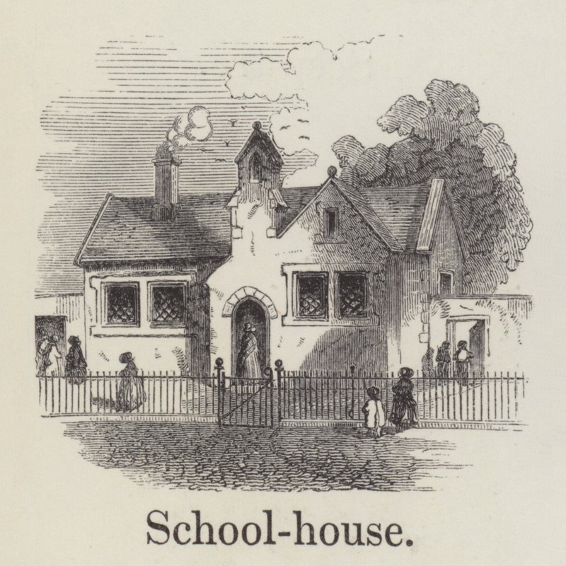 Skolhus (gravyr) av English School