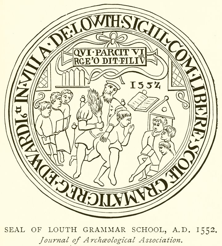 Sigill från Louth Grammar School, A.D. 1552 av English School
