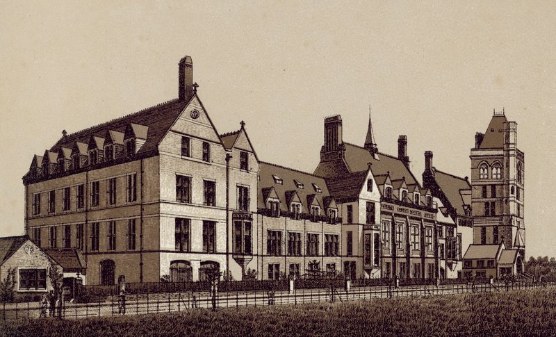 Barnhem för sjömän, Liverpool (litografi) av English School