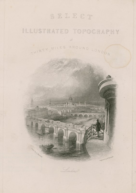Välj Illustrerad topografi av tre mil runt London av English School