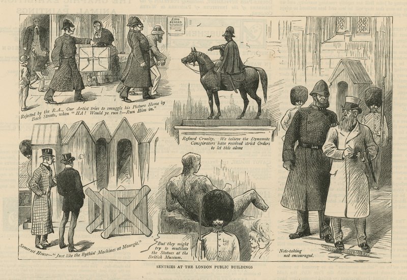 Vaktvakter vid London Public Buildings av English School