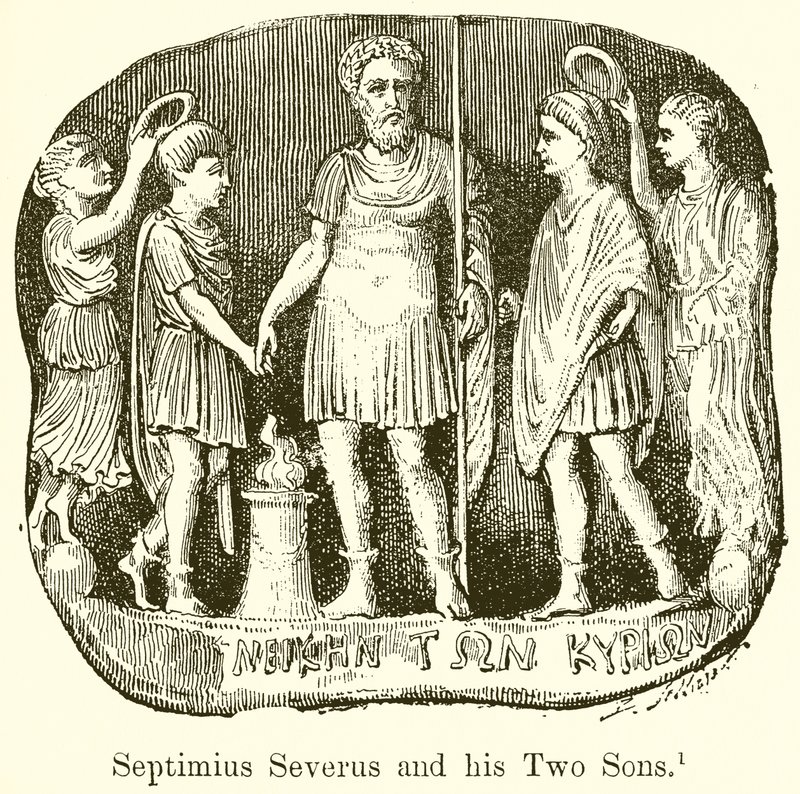 Septimius Severus och hans två söner av English School