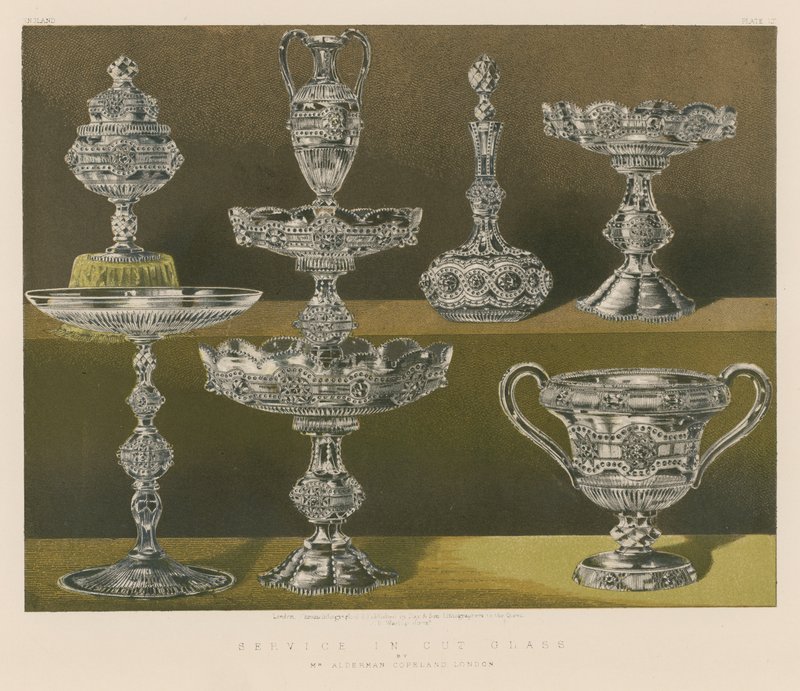 Service in Cut Glass av Mr Alderman Copeland, London av English School