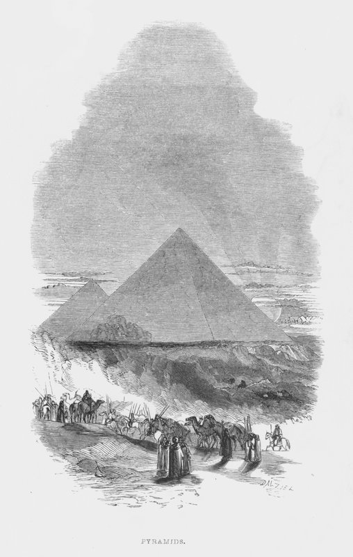 Den antika världens sju underverk: Pyramider (gravyr) av English School