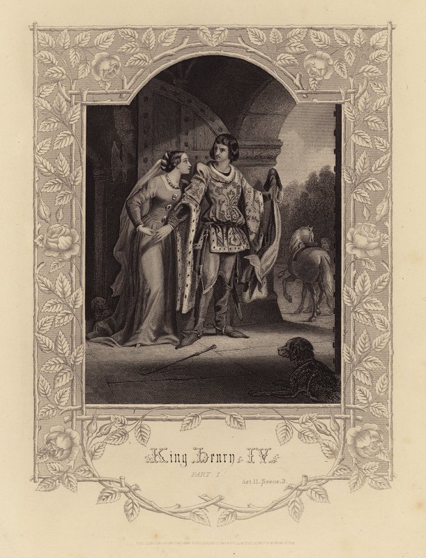 Shakespeare: Kung Henrik IV, del 1, akt II, scen 3 (gravyr) av English School